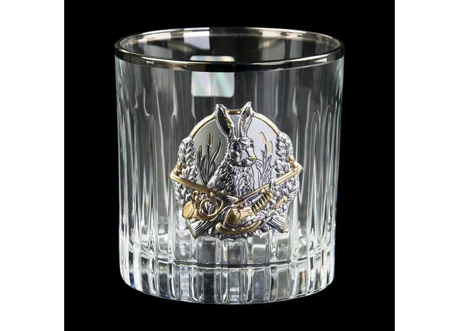 Набір для віскі Полювання Boss Crystal 6 келихів (платина, срібло, золото, кришталь) Фото 3